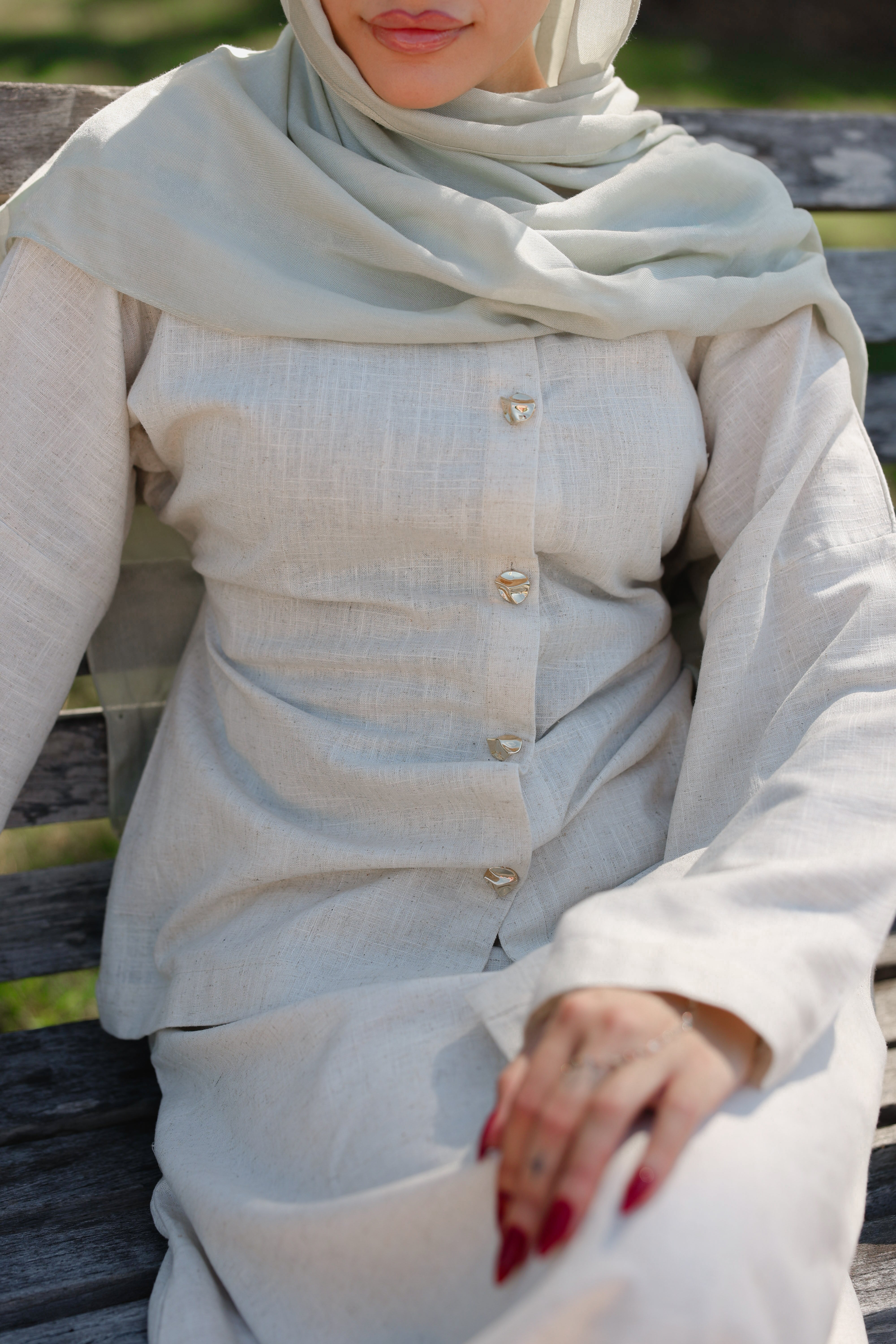Leina Beige Skirt Set