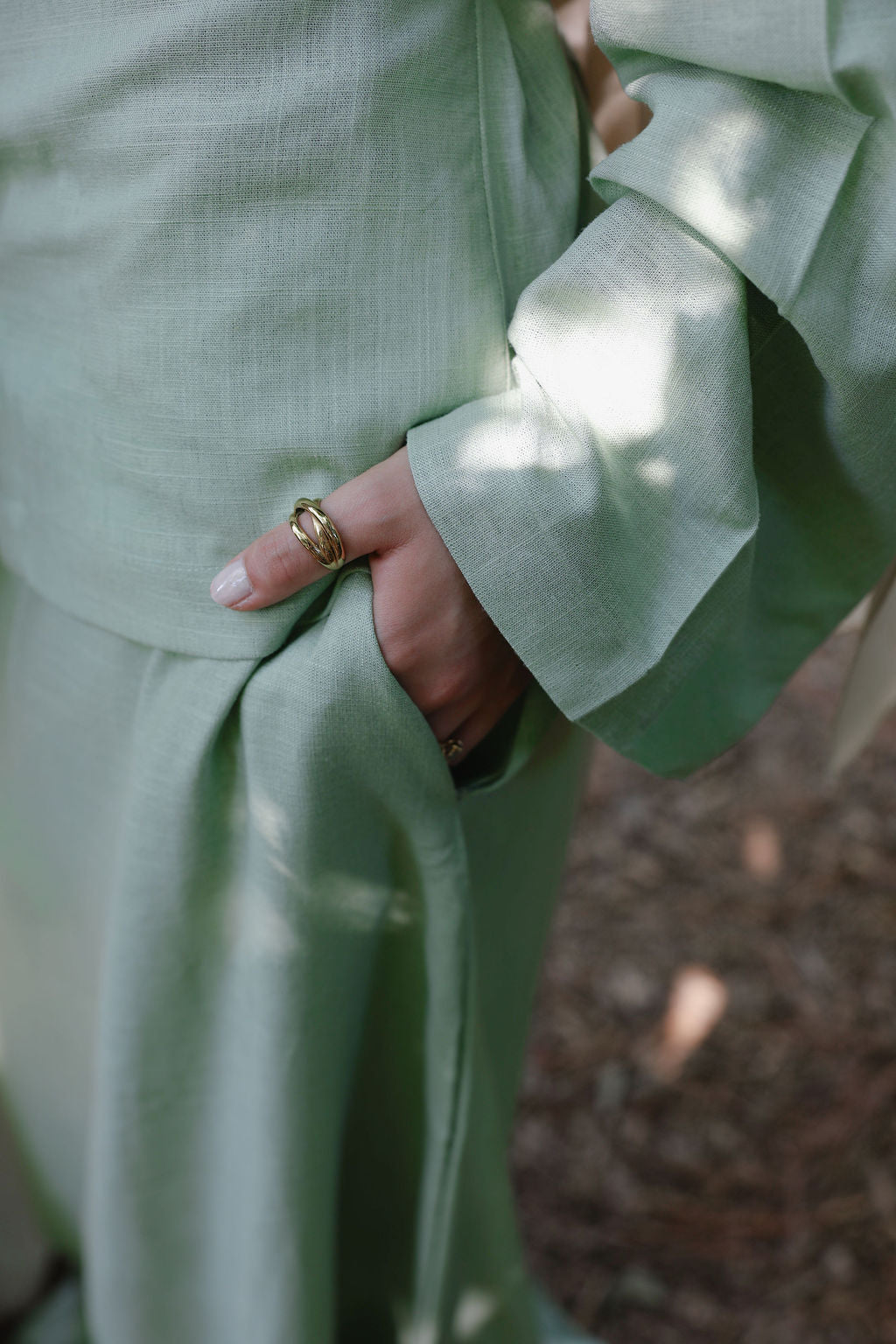 Leina Sage Green Skirt Set