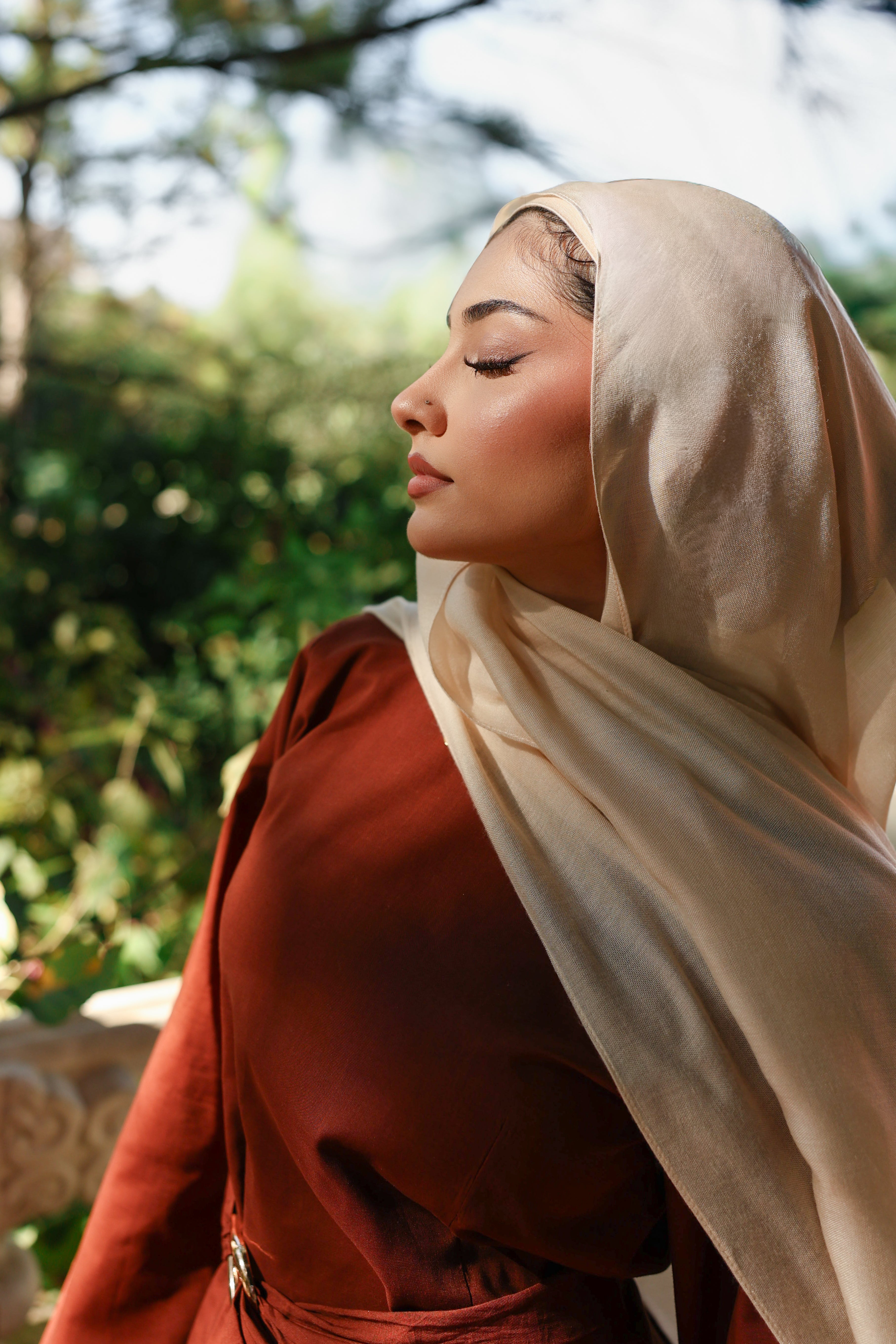 Cream Color Modal Hijab