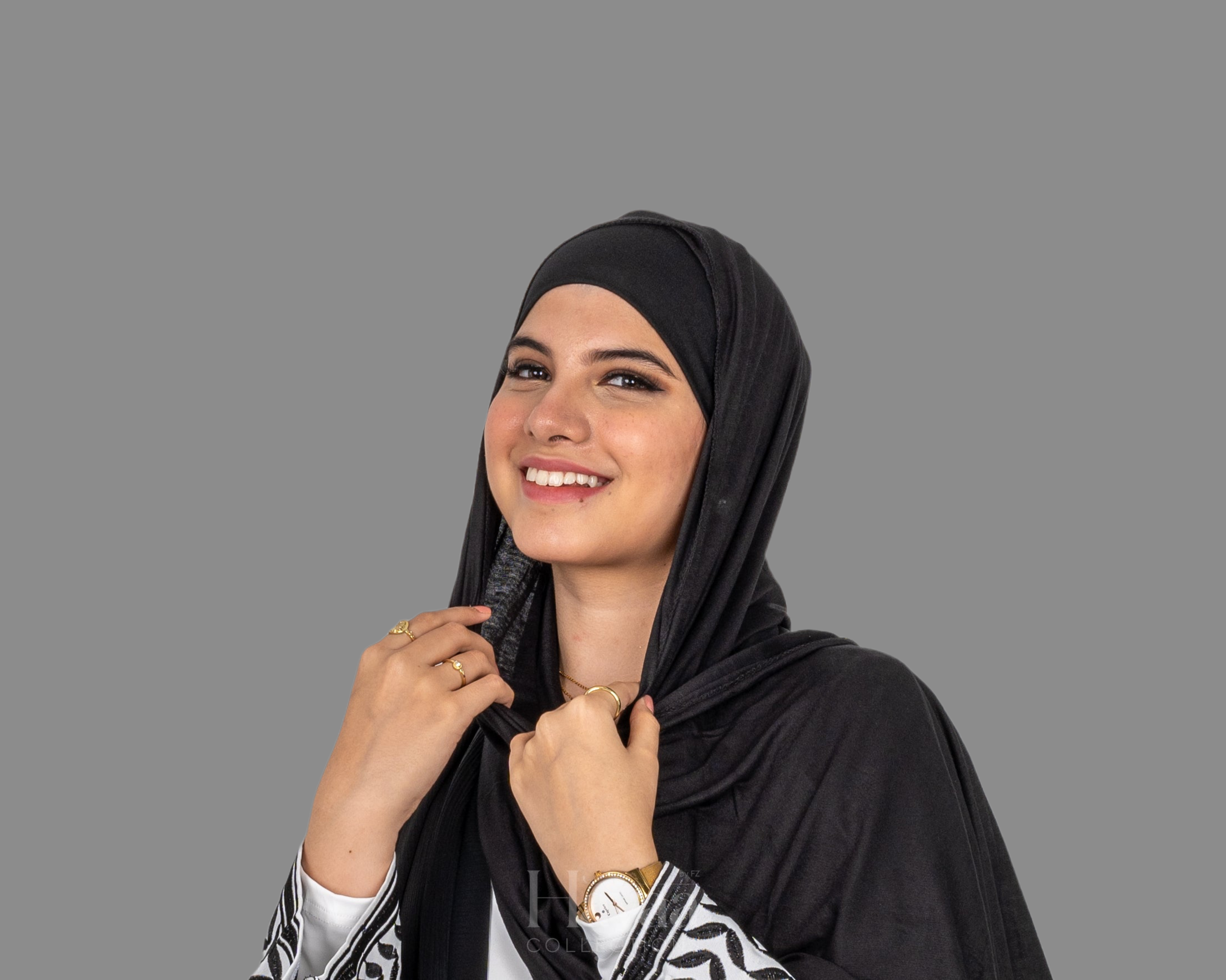 Sahar Hijab Cap- Midnight Black