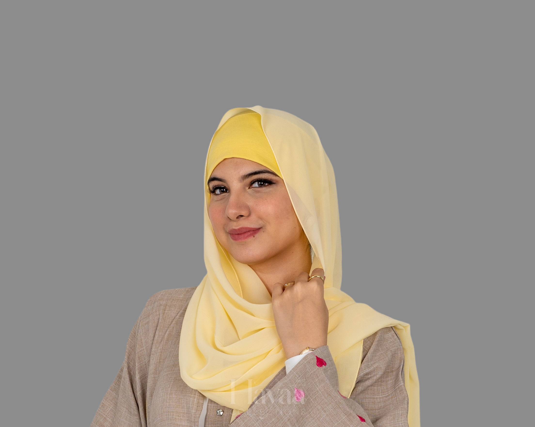 Sahar Hijab Cap- Yellow