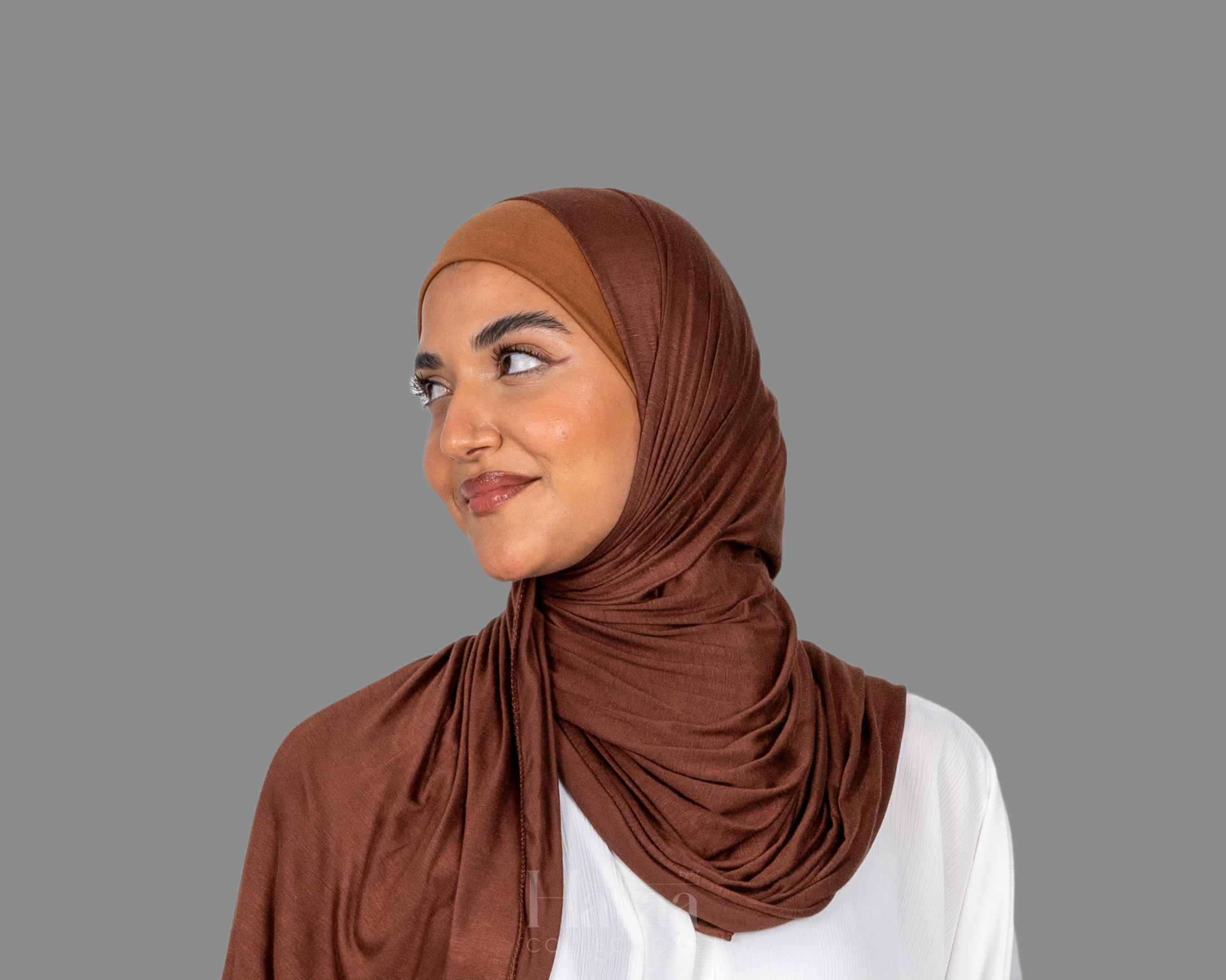 Sahar Hijab Cap- Walnut Brown