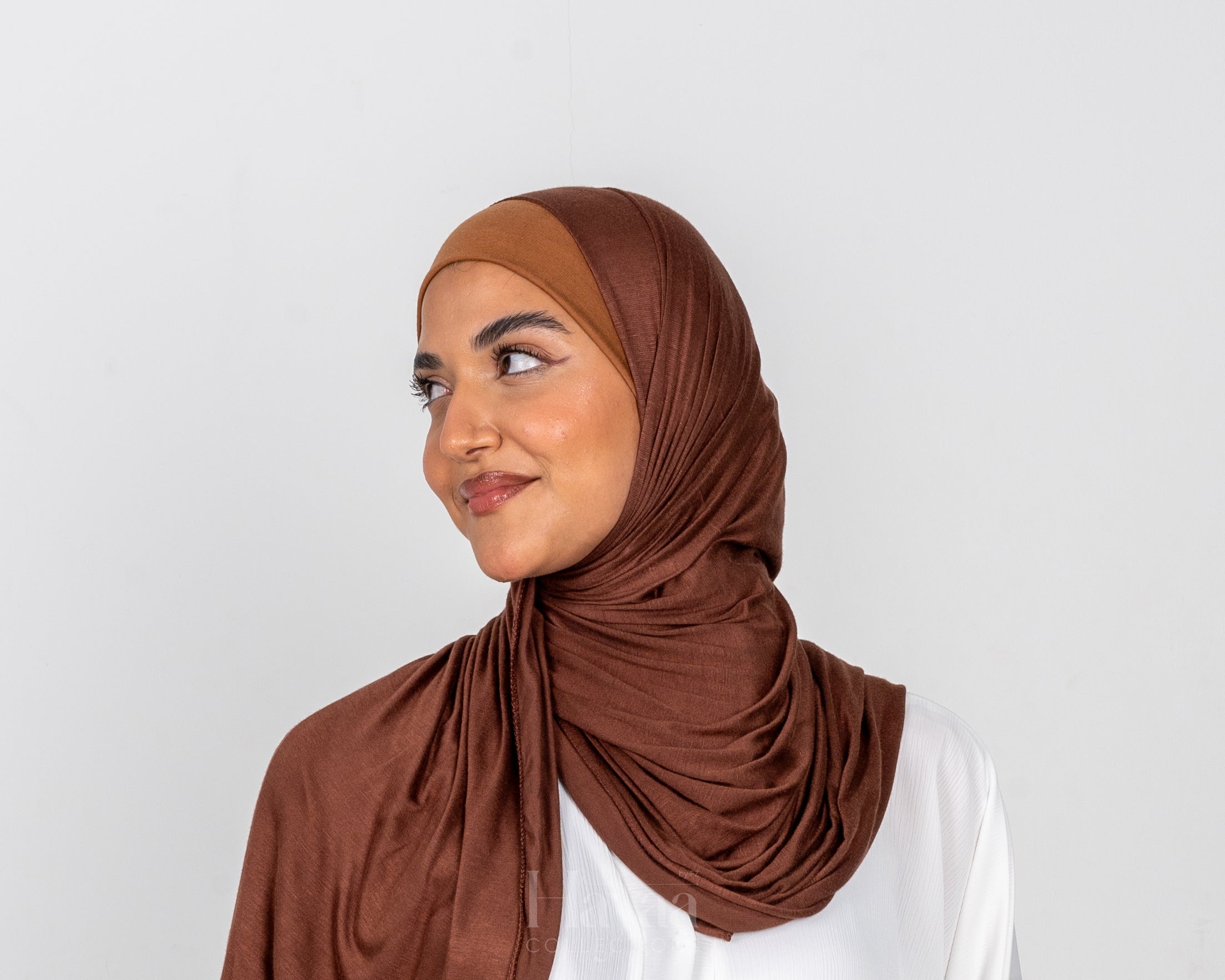 Zaina Jersey Hijab- Chocolate Brown