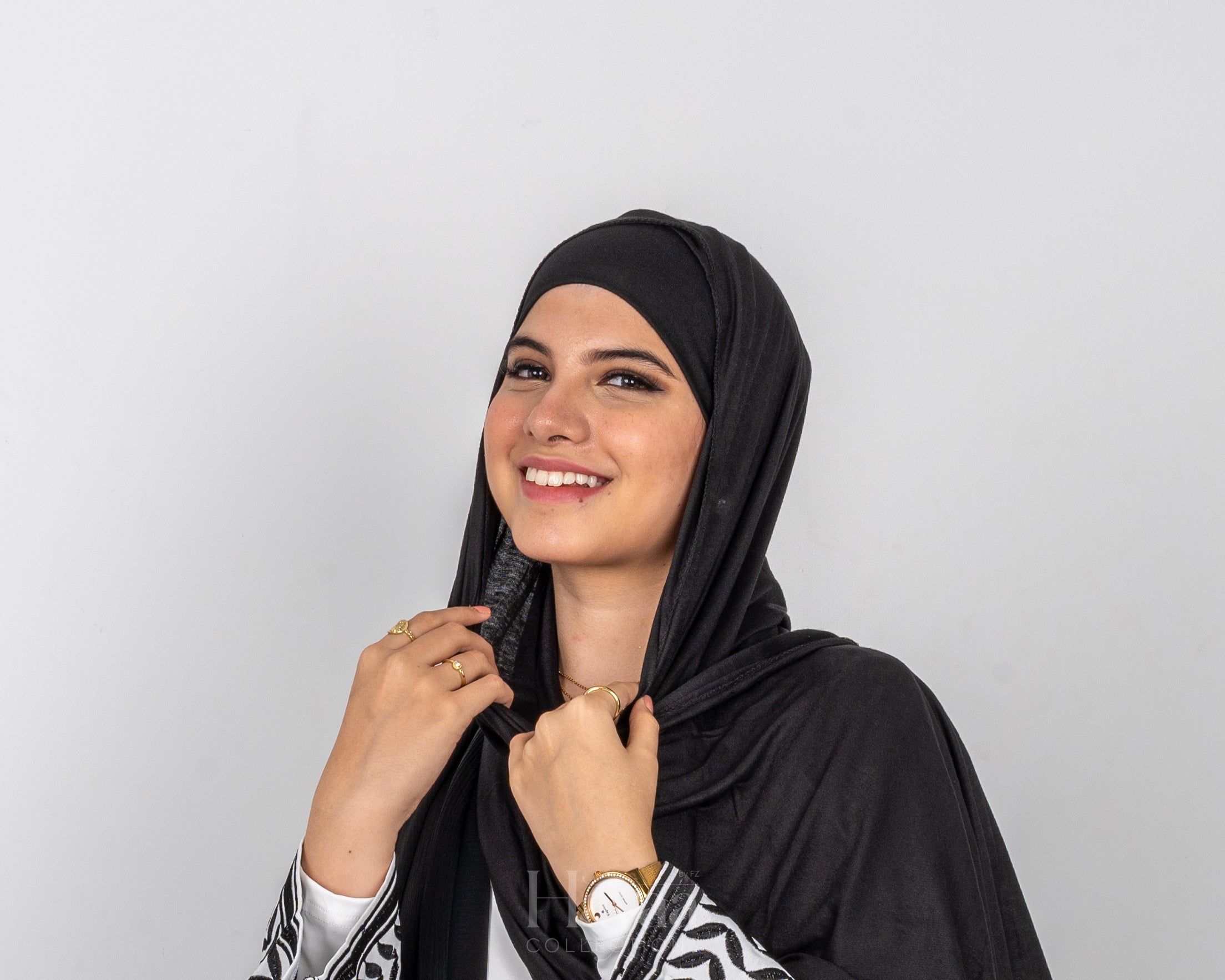 Zaina Jersey Hijab- Midnight Black