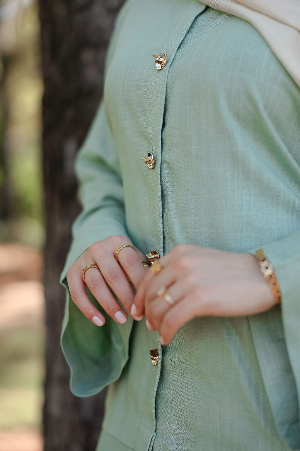 Leina Sage Green Skirt Set