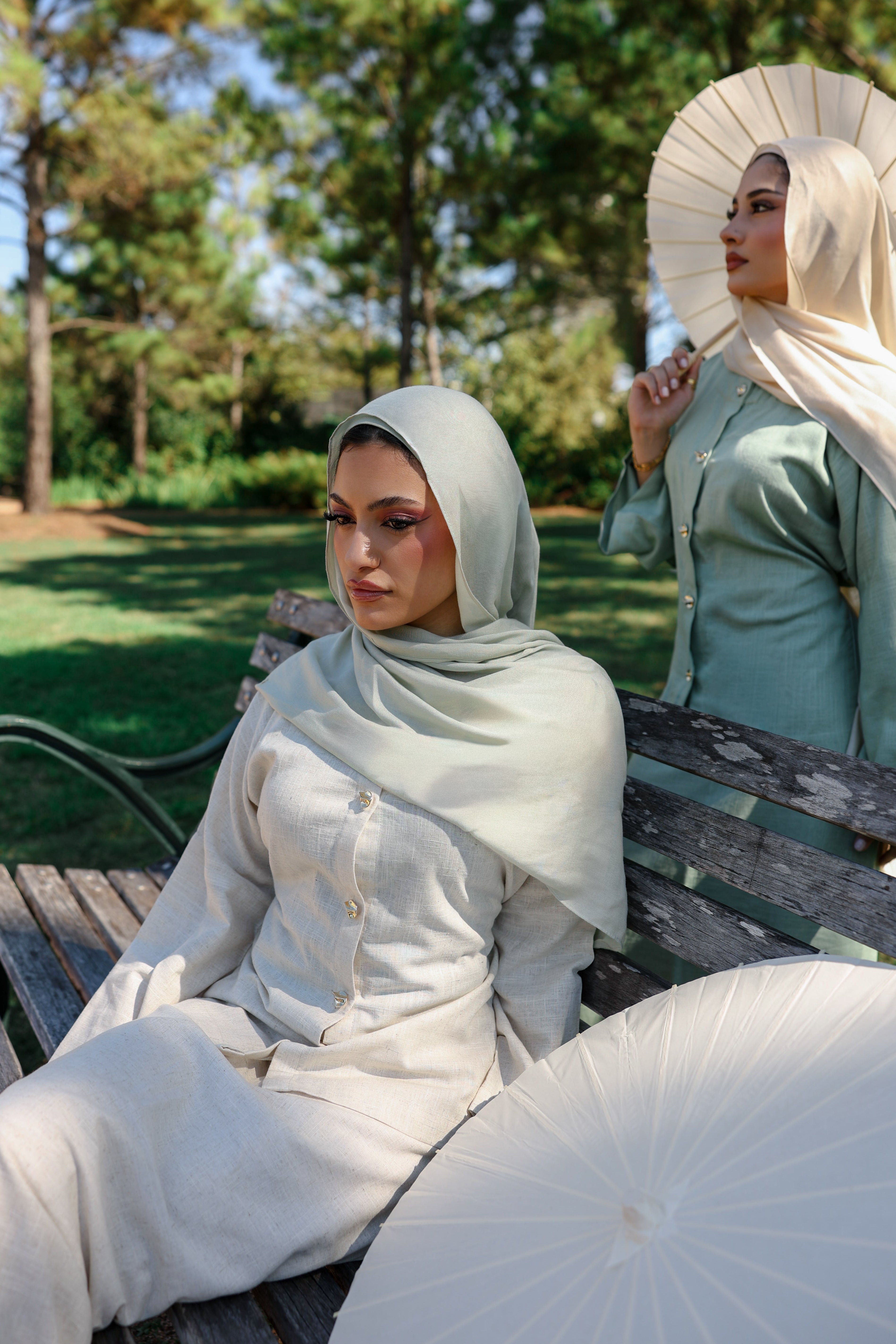 Leina Beige Skirt Set